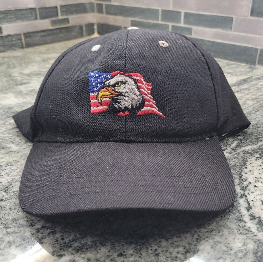BALD EAGLE HEAD AMERICAN FLAG USA AMERICA BASEBALL CAP HAT